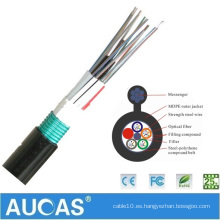 Hecho por el buen cable GYXTC8Y 4 de los productos de Aucas buen cable de fibra óptica multimodo al aire libre de aluminio trenzado